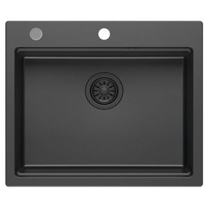 SAPHO SAPHO - Granitový vstavaný mono drez, 59, 5x50cm, carbon GR5950 vyobraziť