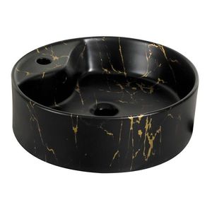 KERRA - Umývadlo na dosku KR-138 MARBLE BL/G 5907548118431 vyobraziť