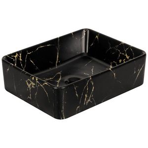 KERRA - Umývadlo na dosku KR-182 MARBLE BL/G 5907548118448 vyobraziť