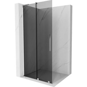 MEXEN/S - Velar L Sprchová zástena posuvná Walk-in 100 x 200, grafit 8 mm, chróm 871-100-003-43-01 vyobraziť
