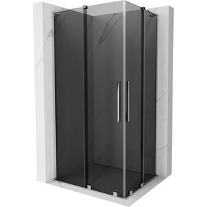 MEXEN/S - Velar L Duo sprchovací kút, posuvné dvere 90 x 80, grafit, chróm 871-090-080-02-43-01 vyobraziť