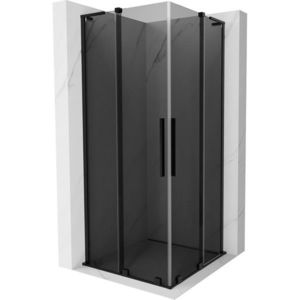MEXEN/S - Velar L Duo sprchovací kút, posuvné dvere 80 x 80, grafit, čierna 871-080-080-02-43-70 vyobraziť