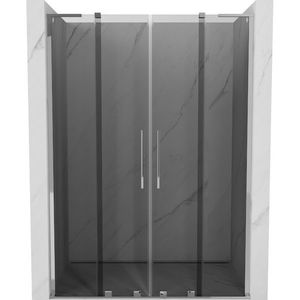 MEXEN/S - Velar L Duo posuvné sprchové dvere 150, grafit, chróm 871-150-003-42-01 vyobraziť