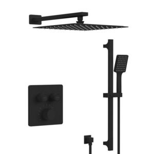 SAPHO SAPHO - SMART SELECT sprchový set s termostatickou batériou, 2 výstupy, posuvný držiak sprchy, čierna mat RP042B-02 vyobraziť