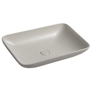 SAPHO - INFRANE betónové umývadlo na dosku vrátane výpuste, 57x37cm, biely pieskovec AR460 vyobraziť