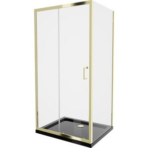 MEXEN/S - Apia Sprchovací kút 120x100, transparent, zlato + vanička so sifónom 840-120-100-50-00-4070G vyobraziť