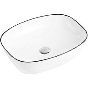 MEXEN - LITA umývadlo na dosku 49x37 cm biela/ čierna 22124907 vyobraziť