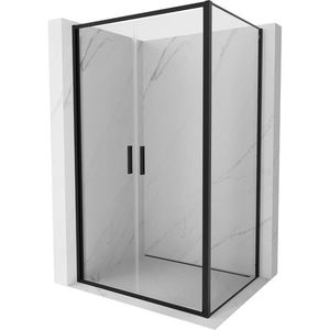 MEXEN/S - Exo sprchovací kút dvere krídlové 90 x 95, transparent, čierna 814-090-095-70-00 vyobraziť