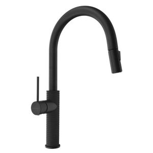 SAPHO SAPHO - FLAWO stojánkova drezová batéria s výsuvnou sprškou, čierna matná FR576B vyobraziť