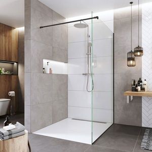 Mereo Sprchová stena WALK IN, Novea, 110x200 cm, čierny ALU, sklo Číre CK10605HB vyobraziť