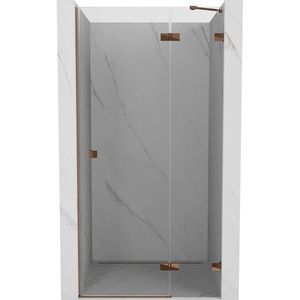 MEXEN/S - Lunar sprchové dvere krídlové pravé 75, transparent, ružové zlato 834-075-000-60-00-P vyobraziť