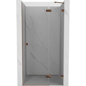 MEXEN/S - Lunar sprchové dvere krídlové pravé 85, transparent, ružové zlato 834-085-000-60-00-P vyobraziť