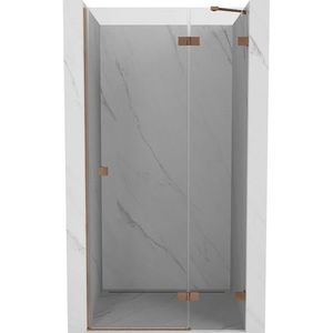 MEXEN/S - Lunar sprchové dvere krídlové pravá 85, transparent, meď kartáčovaná 834-085-000-65-00-P vyobraziť