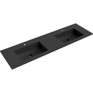 MEXEN - Otis dvojumývadlo zapustené do dosky 161 x 46, 5, čierna mat 25181671D vyobraziť