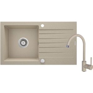 DEANTE DEANTE - Zorba sandy - Granitový drez vrátane batérie, 1 - bowl s odkvapkávačom ZQZV7113 vyobraziť