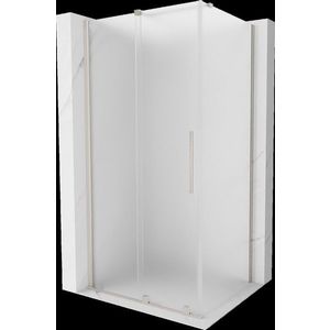 MEXEN/S - Velár sprchovací kút, posuvné dvere 130 x 85, dekor, nikel kartáčovaný 871-130-085-31-97 vyobraziť