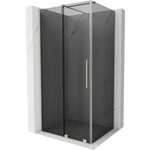 MEXEN/S - Velár sprchovací kút, posuvné dvere 130 x 90, grafit, nikel kartáčovaný 871-130-090-41-97 vyobraziť