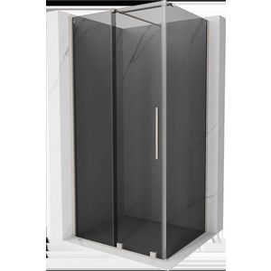 MEXEN/S - Velár sprchovací kút, posuvné dvere 110 x 85, grafit, nikel kartáčovaný 871-110-085-41-97 vyobraziť