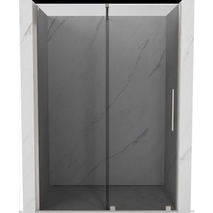 MEXEN/S - Velár posuvné sprchové dvere 160, grafit, nikel kartáčovaný 871-160-000-41-97 vyobraziť