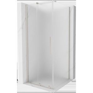 MEXEN/S - Velár sprchovací kút, posuvné dvere 110 x 110, dekor, nikel kartáčovaný 871-110-110-31-97 vyobraziť