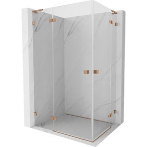 MEXEN/S - Lunar L Duo sprchovací kút dvere krídlové 120 x 105, transparent, meď kartáčovaná 834L-120L-105P-65-00 vyobraziť