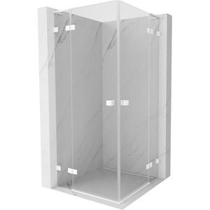 MEXEN/S - Lunar L Duo sprchovací kút dvere krídlové 70 x 70, transparent, biela 834L-070L-070P-20-00 vyobraziť