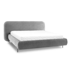 Sivá čalúnená dvojlôžková posteľ s úložným priestorom s roštom 140x200 cm Pointt – ELTAP vyobraziť