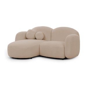 Svetlohnedá rohová pohovka z textílie buklé (ľavý roh/s leňoškou) Orbit – Ropez vyobraziť