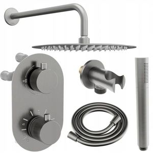 MEXEN/S MEXEN/S - Kai DR70 podomietkový sprchový SET + slim sprcha 30, grafit 77602DR7030-66 vyobraziť