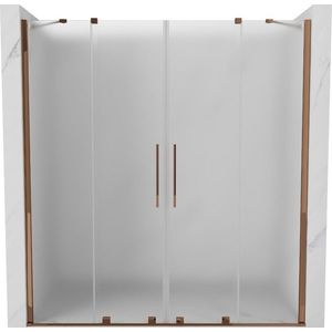 MEXEN/S - Velar Duo posuvné sprchové dvere 200, dekor, ružové zlato 871-200-000-32-60 vyobraziť