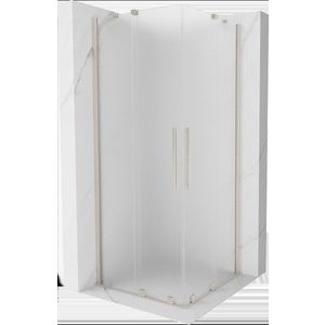 MEXEN/S - Velar Duo sprchovací kút, posuvné dvere 100 x 100, dekor, nikel kartáčovaný 871-100-100-32-97 vyobraziť