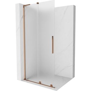 MEXEN/S - Velar L Sprchová zástena posuvná Walk-in 100 x 200, dekor 8 mm, ružové zlato 871-100-003-33-60 vyobraziť