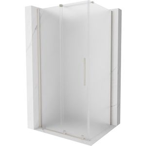 MEXEN/S - Velár sprchovací kút, posuvné dvere 90 x 85, dekor, nikel kartáčovaný 871-090-085-31-97 vyobraziť