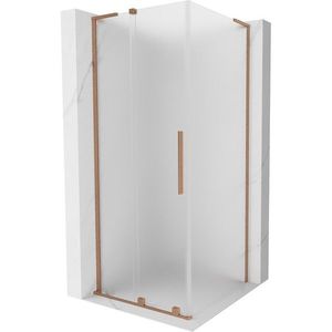 MEXEN/S - Velar L sprchovací kút, posuvné dvere 100 x 100, dekor, meď kartáčovaná 871-100-100-33-65 vyobraziť