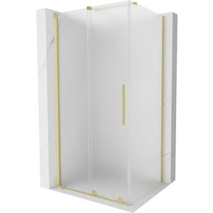 MEXEN/S - Velár sprchovací kút, posuvné dvere 100 x 85, dekor, zlato kartáčovaná 871-100-085-31-55 vyobraziť