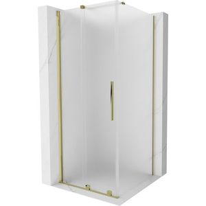 MEXEN/S - Velár sprchovací kút, posuvné dvere 100 x 100, dekor, zlato 871-100-100-31-50 vyobraziť