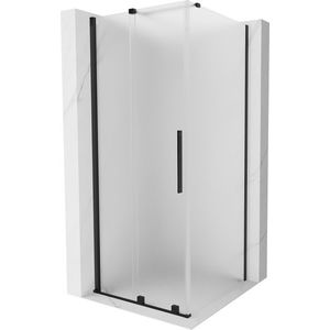 MEXEN/S - Velár sprchovací kút, posuvné dvere 100 x 100, dekor, čierna 871-100-100-31-70 vyobraziť