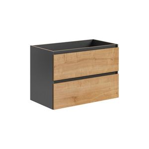 COMAD - Skrinka pod umývadlo 80cm 2 zásuvky MONAKO GREY OAK 5907611652831 vyobraziť