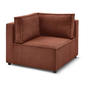 Menčestrový modul pohovky v tehlovej farbe (variabilný) Nihad modular – Bobochic Paris vyobraziť