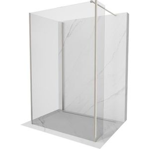MEXEN/S - Kioto Sprchová zástena WALK-IN 125 x 95 x 40, transparent, nikel kefovaná 800-125-095-221-97-00-040 vyobraziť