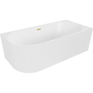 MEXEN/S - Gia voľne stojaca rohová vaňa reliéf pravá 170 x 80, biela mat, sifón a prepad zlatá kartáčovaná 52701708001P-55 vyobraziť