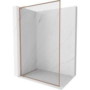 MEXEN/S - Kioto-F L Sprchová zástena WALK-IN s rámom 95 x 202, transparent 8 mm, meď kartáčovaná 800-095-174-65-00 vyobraziť