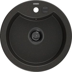 MEXEN/S MEXEN/S - Diego granitový drez 1 488 x 480 mm, čierna/zlatý metalík, + čierny sifón 6512481000-75-B vyobraziť