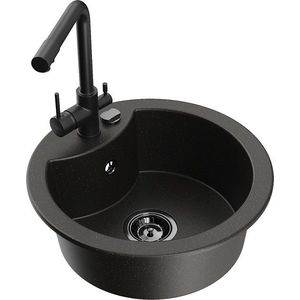 MEXEN/S MEXEN/S - Diego granitový drez vrátane batérie Duero, čierna / zlatá metalik 6512-75-671600-70-B vyobraziť