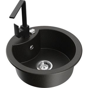 MEXEN/S MEXEN/S - Diego granitový drez 1-miska vrátane batérie Rita, čierny/zlatý metalik 6512-75-670300-70 vyobraziť