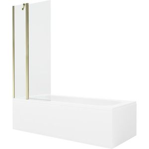 MEXEN/S - Vega obdĺžniková vaňa 150 x 70 cm s panelom + vaňová zástena 80, transparent, zlatá 550115070X9408115000 vyobraziť