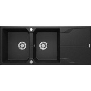 DEANTE DEANTE - Andante grafit metalic - Granitový drez, 2 - bowl s odkvapkávačom ZQN_G213 vyobraziť