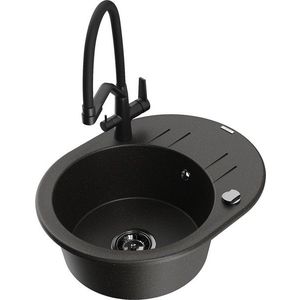 MEXEN/S MEXEN/S - Kevin granitový drez 1-miska vrátane batérie Duo, čierna/zlatá metalik 6517-75-671701-70-B vyobraziť