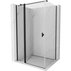 MEXEN/S - Mist T sprchovací kút dvere krídlové 70 x 100, transparent, čierna 8A4T-070-100-70-00 vyobraziť