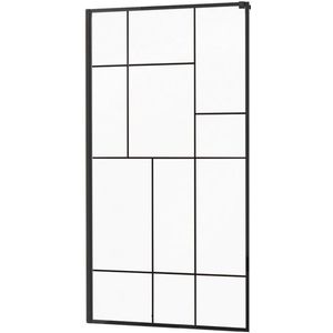MEXEN - KIOTO walk-in 90x200 cm 8mm čierne vzor -2 samostatné sklo 800-090-000-00-78 vyobraziť